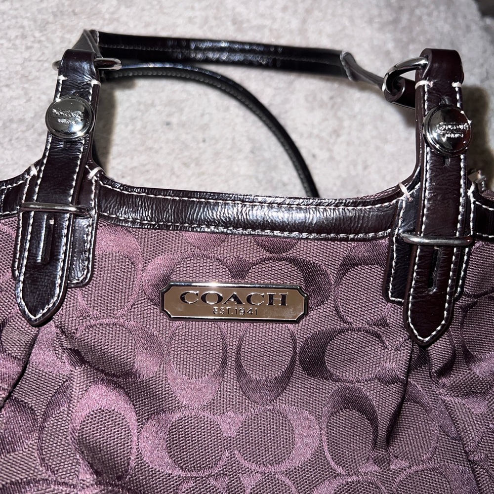 Coach Brown Signature Tote Shoulder Bag - Picture 10 of 10